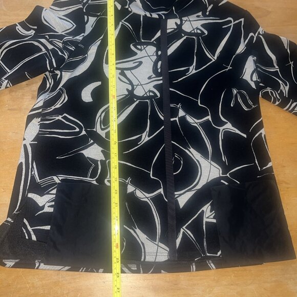 JOSEPH RIBKOFF Cowl Neck Tunic Top Black White Knit  Pockets NEW $199 Sz S/M - Picture 8 of 12